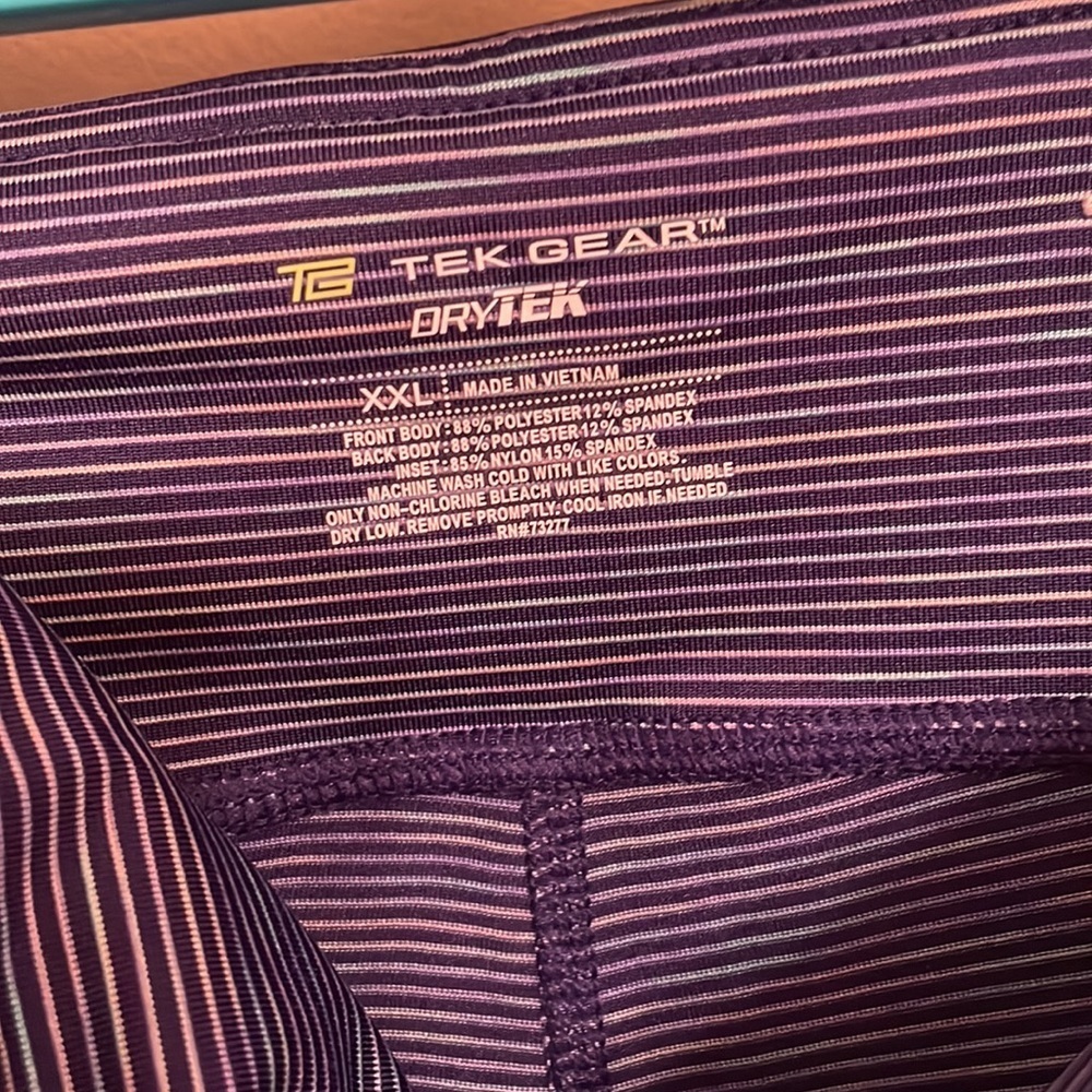 Women’s EUC Tek Gear Dry Tek legging purple stripe XXL - Picture 3 of 3